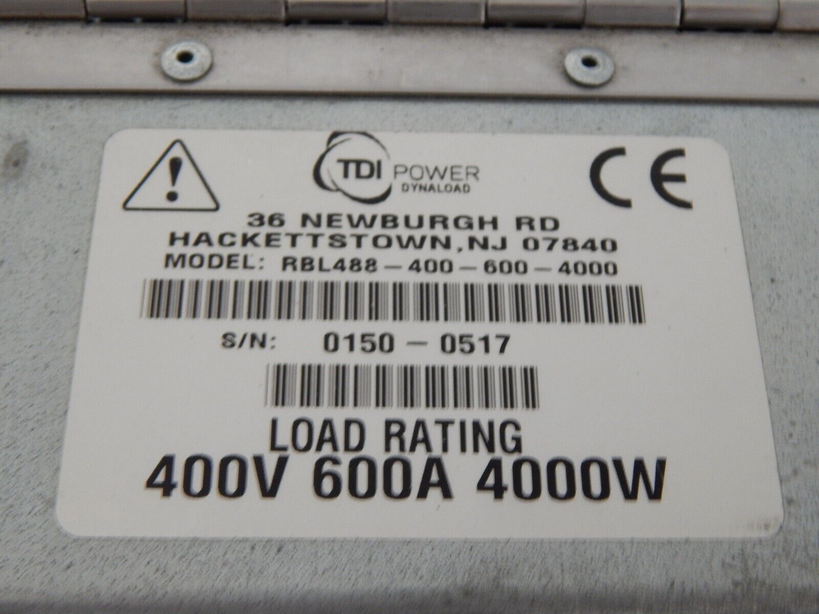 TDI Dynaload RBL488 400-600-4000 DC Electronic Load w/GPIB, 2 in stock TDI Dynaload RBL488 400-600-4000 DC Electronic Load w/GPIB, 2 in stock